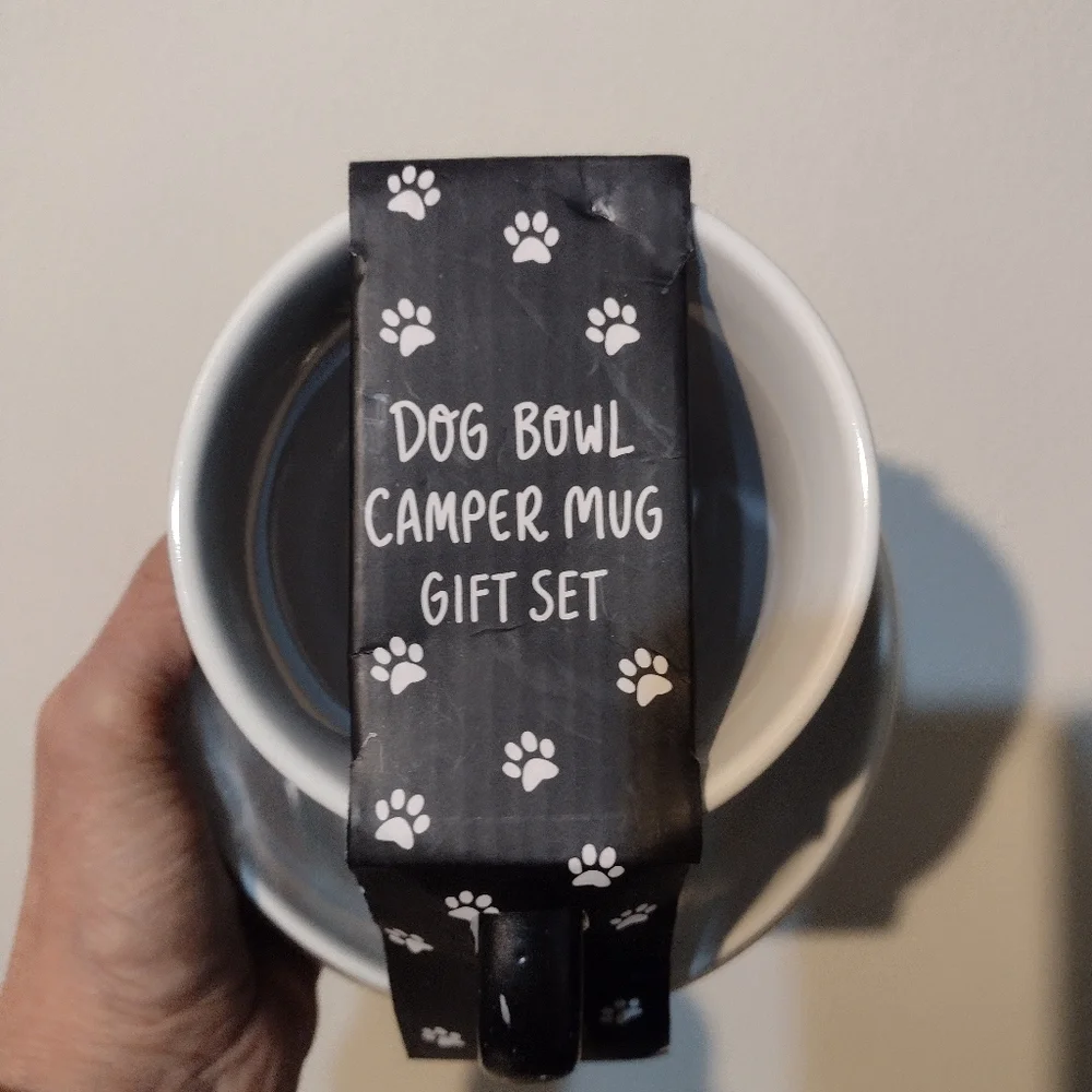 Dog bowl and matching owner coffee mug ☕🐕gift set by Dayna Lee